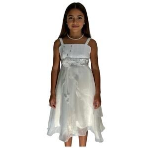 NWT Girls Dress - White Dress with Matching Bolero size L